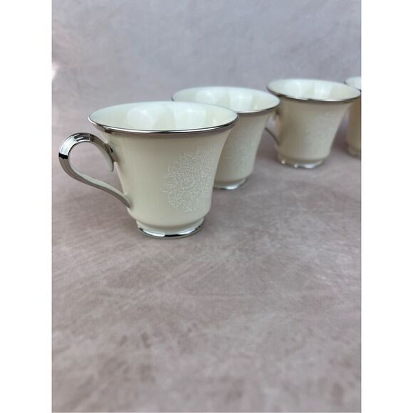 Lenox Moonspun Tea Cups Set of 6 - Picture 7 of 10